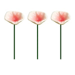 supports papillons artificiels fleurs simples modernes décoratifs tringles rose blanc jaune vert
