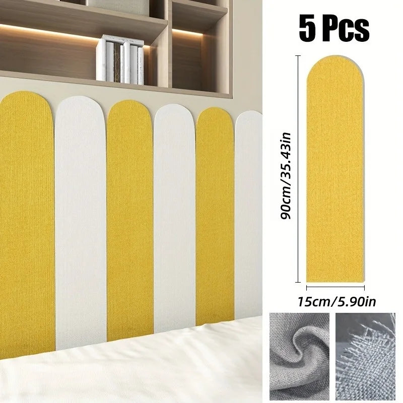 panneaux protection tissu lin bleu beige gris clair adhésifs modernes 90cm 15cm