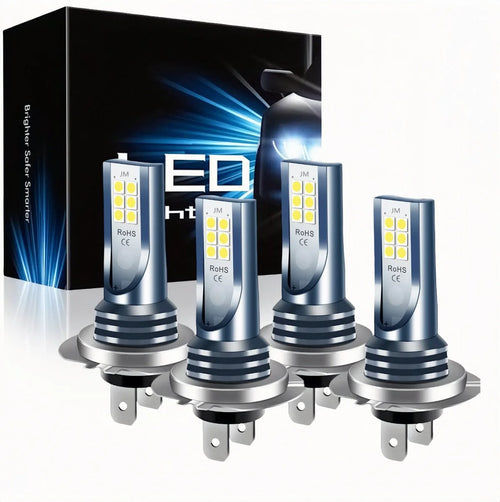 ampoules led phares voiture argenté jaune carrés lumineux modernes technologiques 6000k 220w 60000lm kit