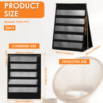 porte stickers pliable noir moderne stickers autocollants pvc transparent compartiments organisation événementnels affichages