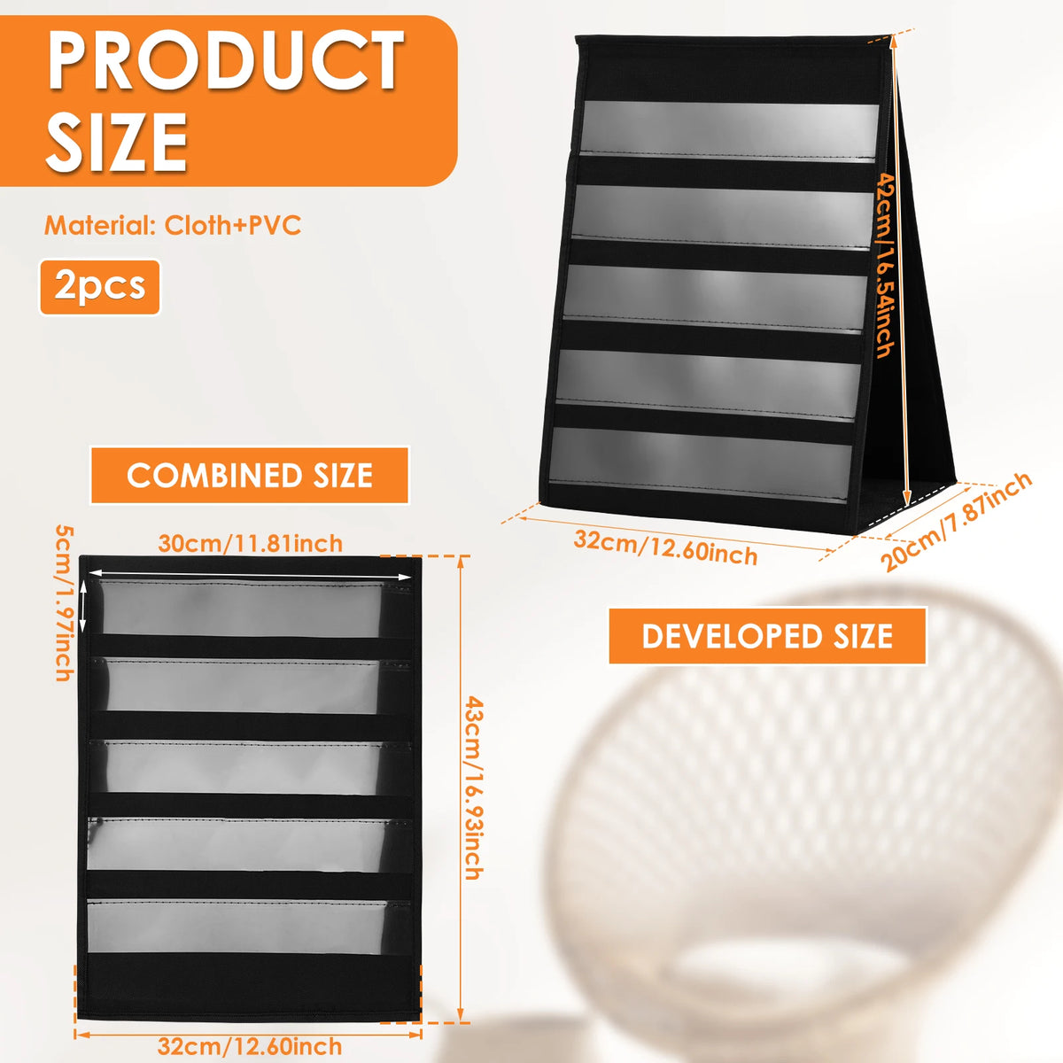 porte stickers pliable noir moderne stickers autocollants pvc transparent compartiments organisation événementnels affichages