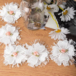 ruban dentelle fleurs papillons blanc rose pâle vert clair mariage vintage romantique artisanal DIY