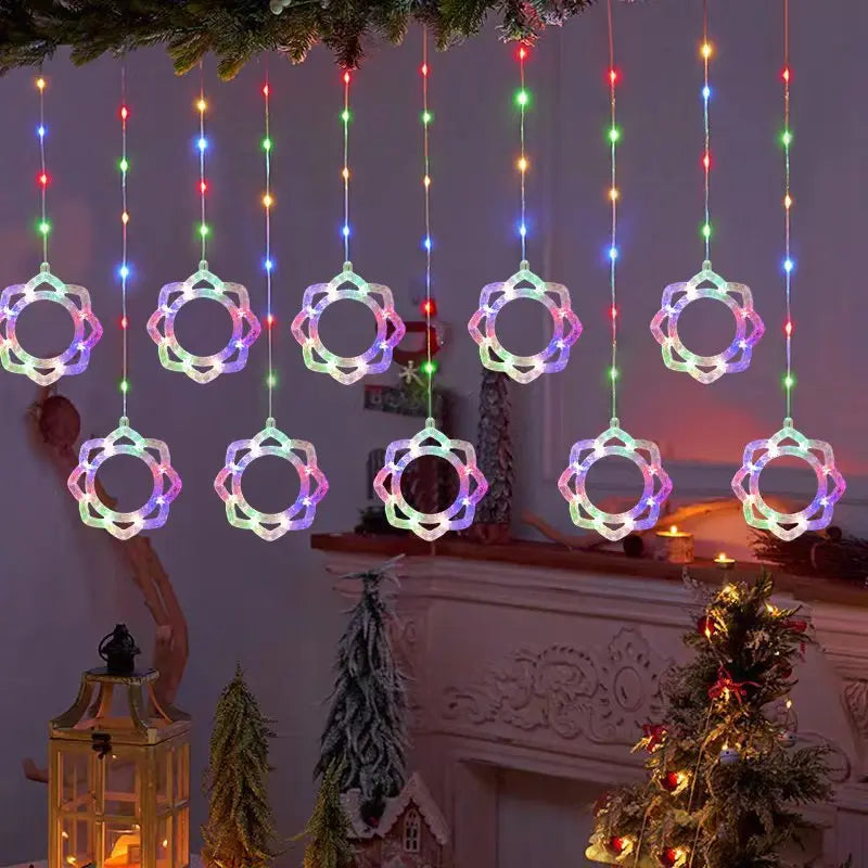 guirlande lumineuse moderne blanc multicolore forme géométrique décorative chambre noël