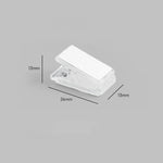 clips plastique transparent rose adhésifs muraux suspendus boîte compartiments protracteur règle feuilles