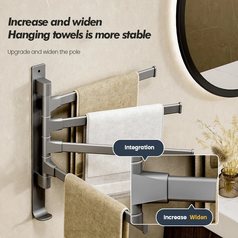 porte serviettes mural pliable gris moderne fixations vis serviettes