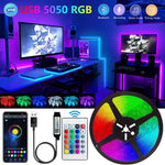 ruban led multicolore moderne télécommande adhésif 1m 2m 3m 5m led rouges vertes bleues