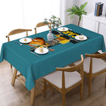nappe table bleu marine logo ricard moderne imperméable résistance taches 66x183cm