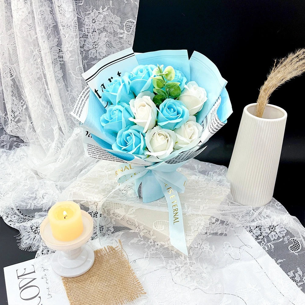 bouquet roses artificielles classique décoration mariage anniversaire intérieur festive pendaison crémaillère