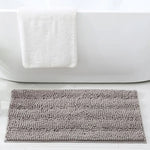 tapis bain antidérapant moderne tissu boules relief beige vert clair gris