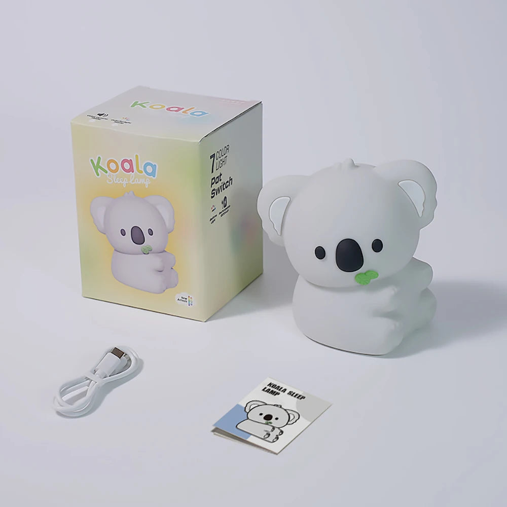 lampe nuit enfant rechargeable usb led souriante dessin animé rose clair joues rouges feuilles