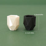 pots fleurs miniatures 1/12 blanc noir facettes géométriques moderne minimaliste