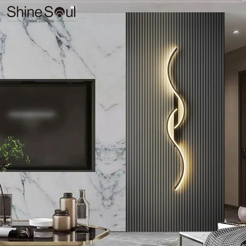 lampes murales modernes or noir led 220v 90 260v sources lumineuses 10 15m² minimaliste