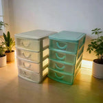 boîte bijoux transparente moderne noire blanche verte poignées tiroirs multifonctionnels