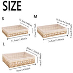 paniers rangement rustique tissu motif géométrique beige gris marron opacité crocheté multifonctionnels