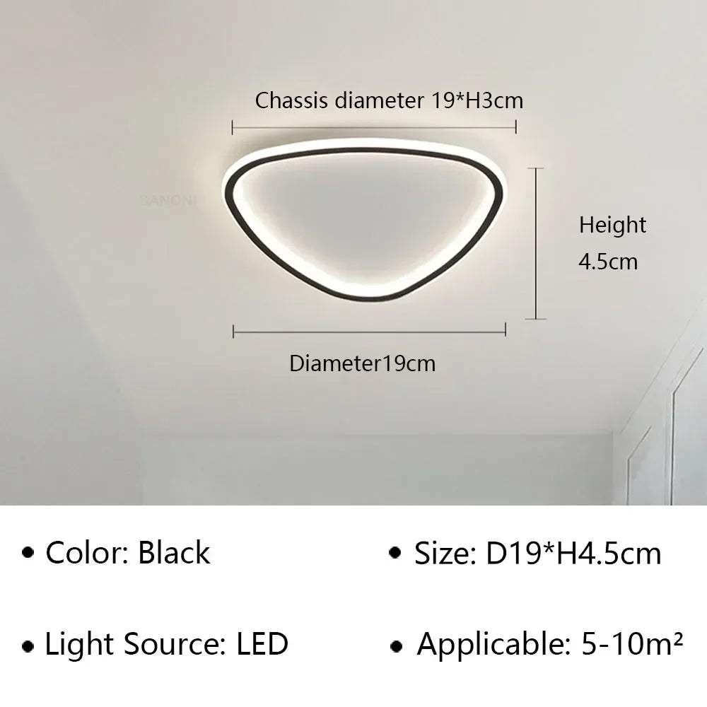 Lampe LED moderne ovale blanc noir 2000 82000 lumens 90 260V
