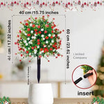 décoration intérieure pot fleurs artificielles rouges blanches feuilles vertes moderne