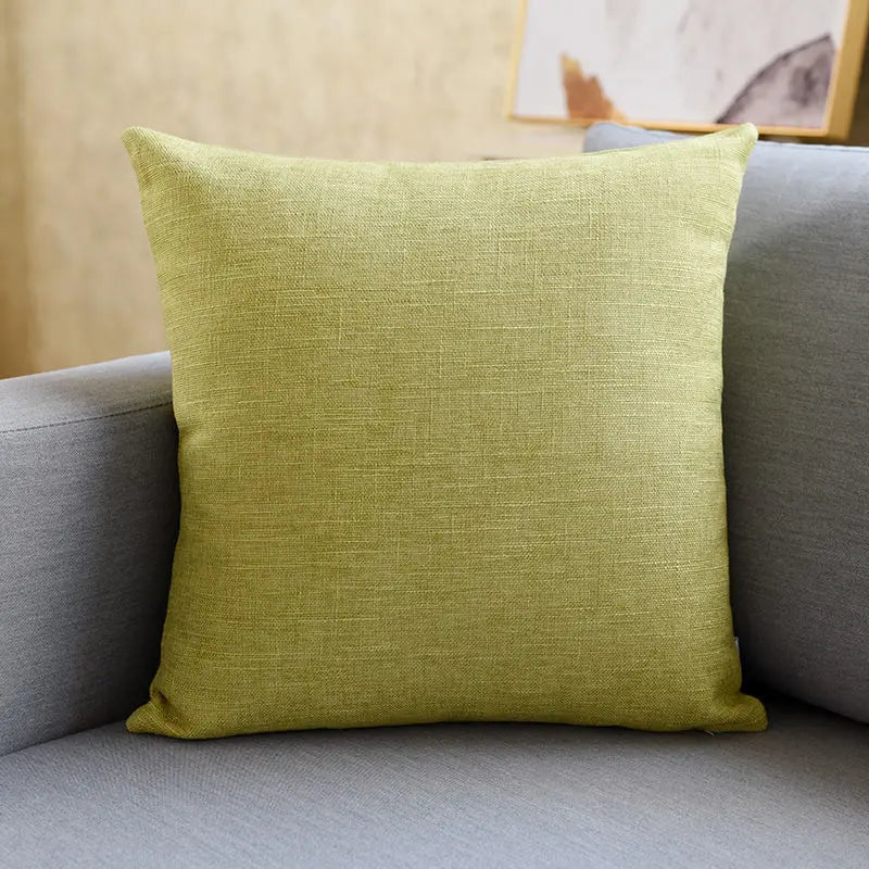 Coussin brun uni en polyester 100% pour décoration intérieure