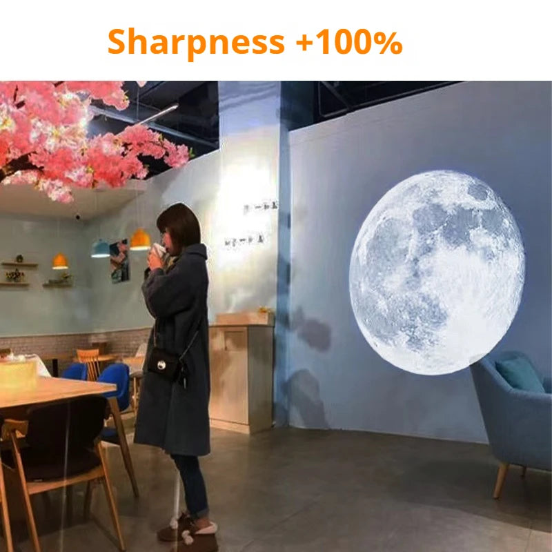 projecteur led lune jupiter terre moderne blanc gris orange bleu