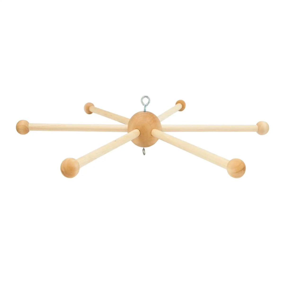Support carillon éolien bois bébé berceau décoration mobile artisanal chambre nursery pendulaire robuste
