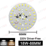 plaque led circulaire 24w blanc 6000k 3000k moderne diodes smd ac220v