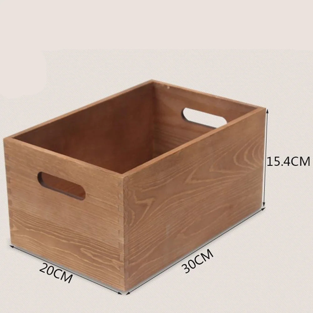 boîte rangement bois naturel minimaliste poignées intégrées rangement divers cuisine