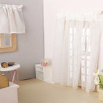 rideau blanc dentelle transparent classique chambre salon decoration français ul 3c