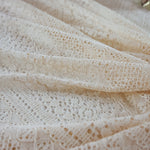 nappe table crochet pompons dentelle beige motifs floraux boho chic réutilisable coton table restaurantextérieur