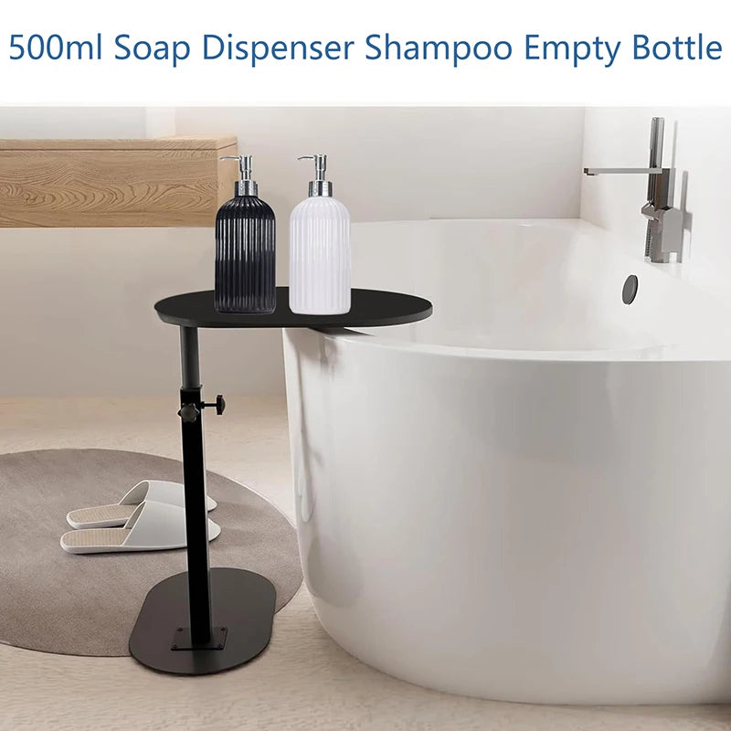 distributeur savon liquide noir blanc rayures moderne réutilisable salle bain cuisine pompe pression