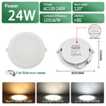 spot led blanc moderne 3000k 4000k 6500k interrupteur cct 75mm 90mm