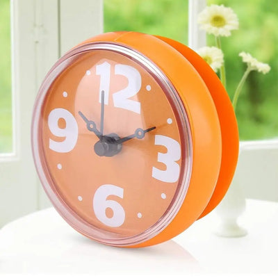 Horloge de douche étanche blanche avec fixation ventouse pour salle de bain