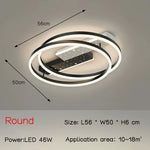 Luminaire LED moderne pendentif noir blanc géométrique 20+LED 3000lm chambre salon