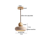 suspension lumineuse moderne pierre naturelle blanc brun lustre salon cuisine chambre minimaliste