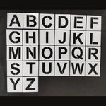 stencils lettres chiffres blancs alphabet décoration peinture gâteau enfants école crafts lettres