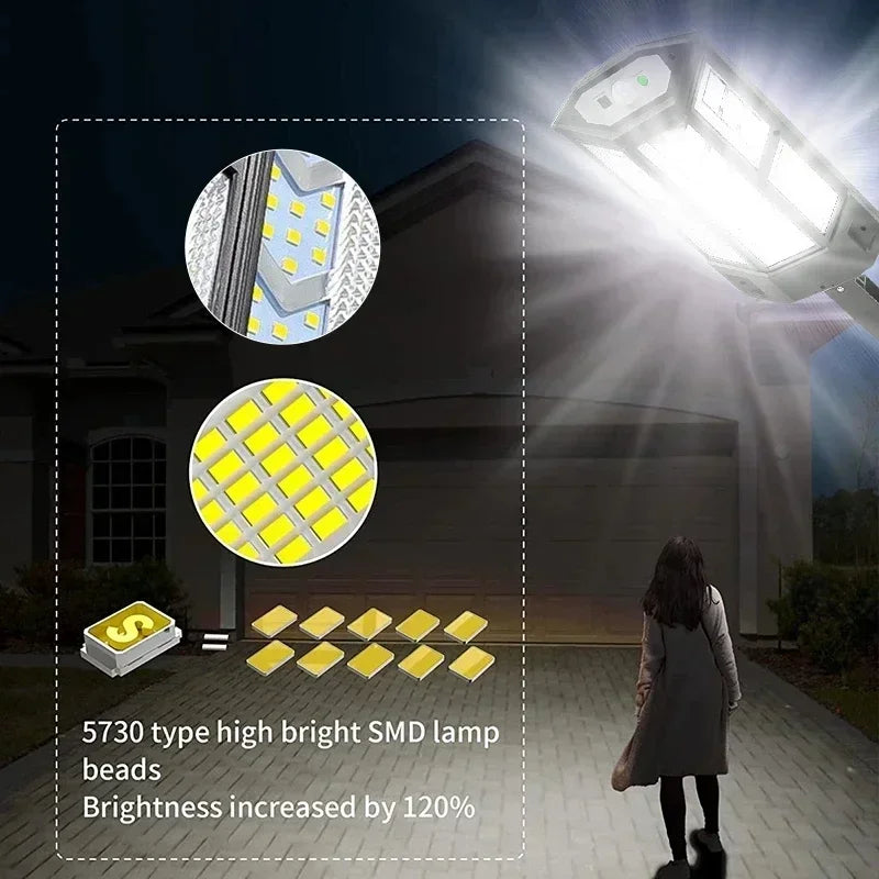 lampe solaire moderne noire blanche grille géométrique ip65 télécommande mur étancheextérieur