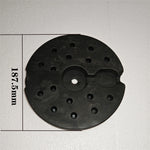 contrepoids base lampe table sol noir rond lisse perforations moderne fixations bloque poids