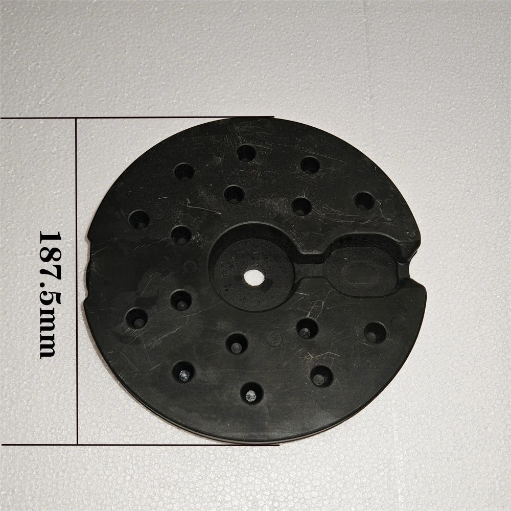 contrepoids base lampe table sol noir rond lisse perforations moderne fixations bloque poids