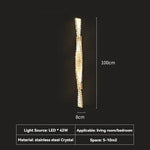 applique murale led cristal doré contemporaine élégante fixée mur éclairage quotidien flux lumineux variable