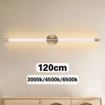 lampe murale moderne transparente dorée 120cm 100cm 80cm 60cm fixée mur led 3000k 4500k