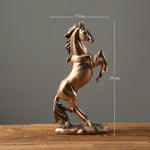 statuette cheval résine blanc noir rouge réaliste brillante décoration classique sculpturalSTONEBASE