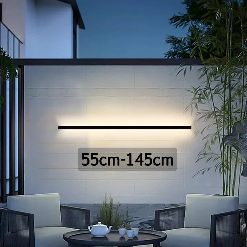 applique murale led ip65 moderne noire résistante humidité 85265v 5580100cm