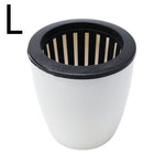 pots fleurs blancs noirs absorption d'eau automatique drainage cordelette moderne lisses