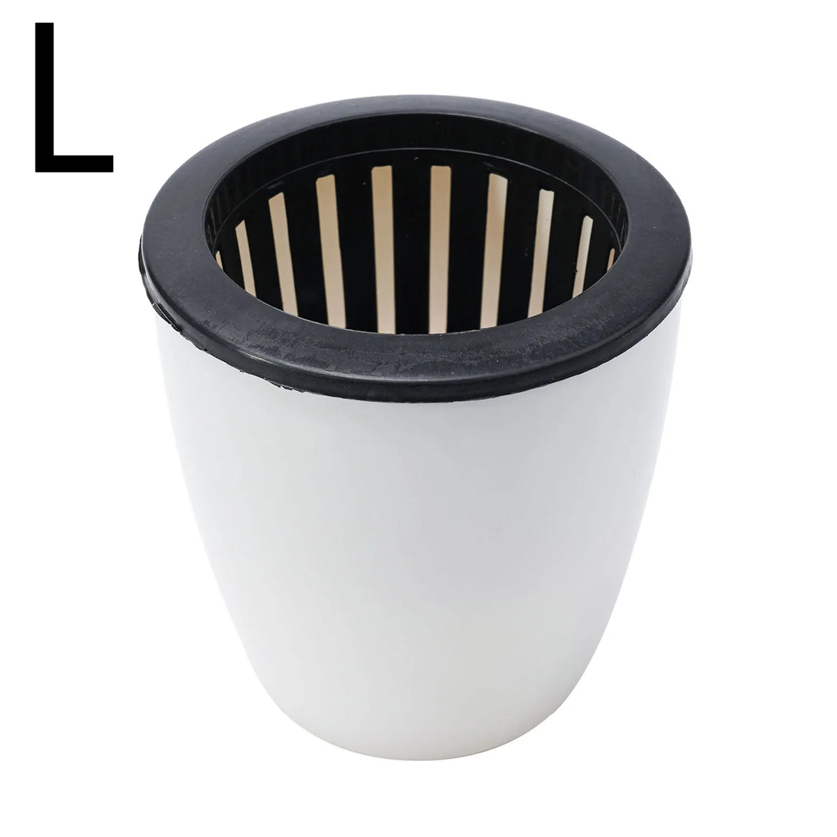 pots fleurs blancs noirs absorption d'eau automatique drainage cordelette moderne lisses