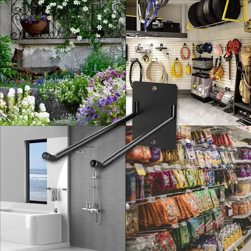 organisateur mural noir porte outils support jardin pliables outils atelier garde corps fixations industriels