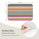 tapis moderne multicolore zigzag antidérapant polyester extérieur intérieur bain chambre