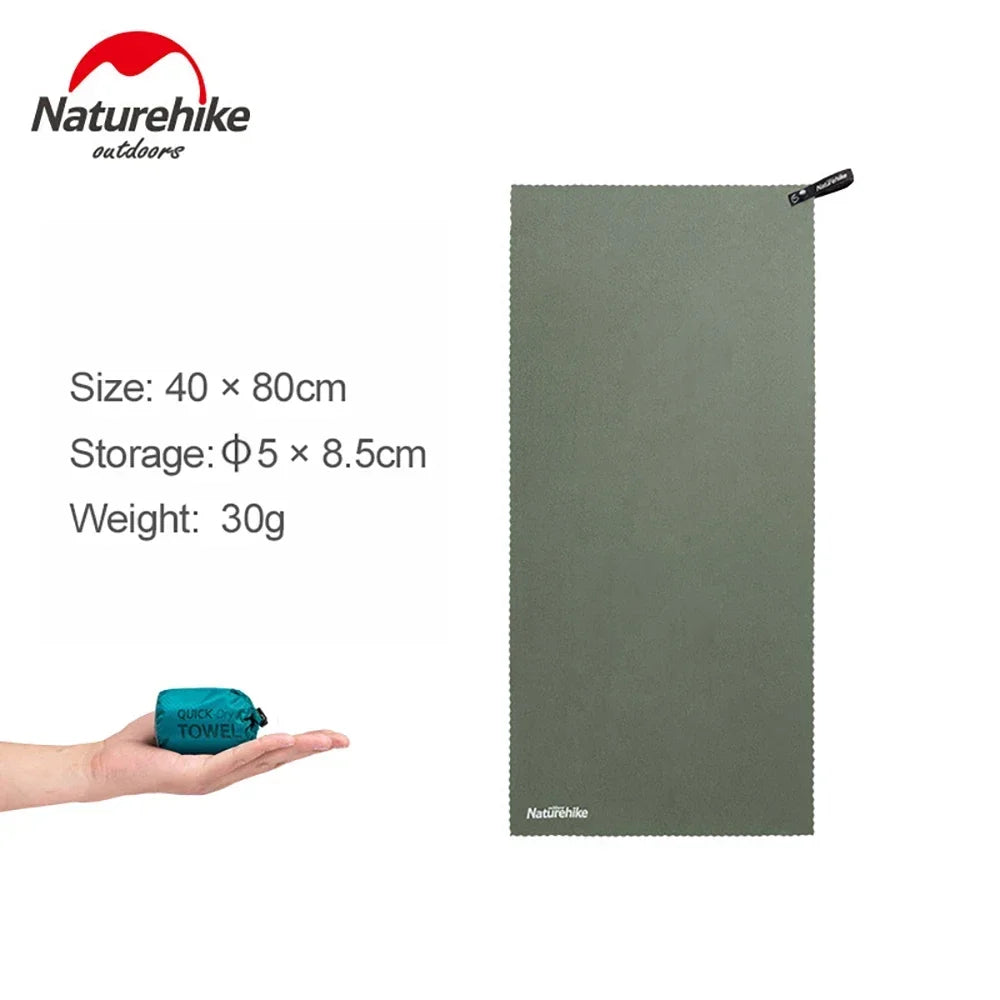 serviette microfibre séchage rapide turquoise vert olive moderne sportive portable camping randonnée