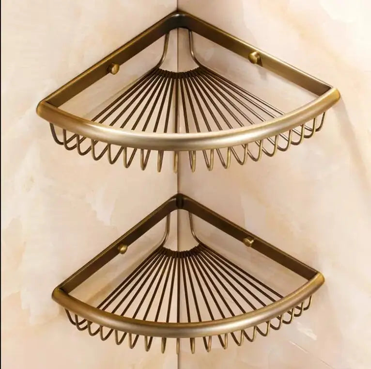 accessoires salle bain doré porte serviettes crochet classique finition antique fixations murales ensemble quincailleries