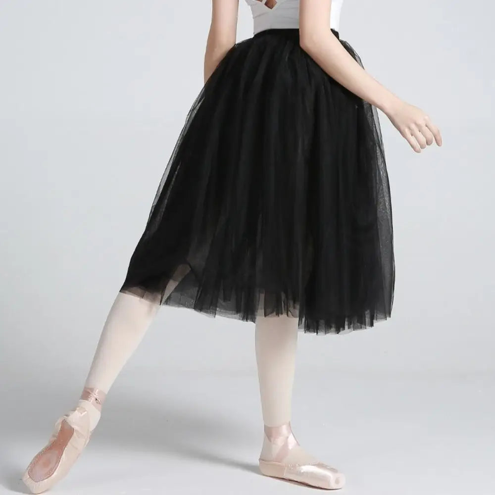 jupe tutu blanc classique polyester multi couches danseuses junior femme longueur mi molletSizeMode: Coupe