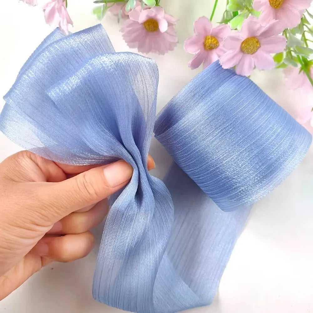 ruban tulle bleu rose gris rouge élégant décoratif 5m large 6cm clips