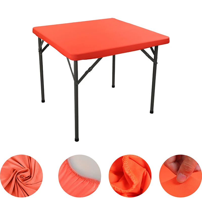 couvre table carré élastique noir rouge vert bleu rose violet blanc uni moderne festif
