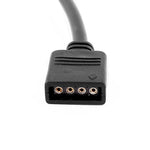 câble splitter led noir connecteurs multiples 5050 3528 header rgb 24v 1to4ways